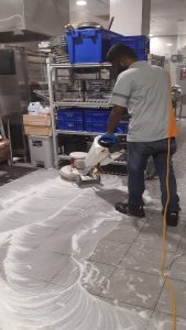 restaurant floor deep cleaning